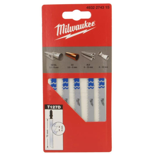 Pack 5 lames scie sauteuse Milwaukee | Découpe tôle et aluminium pour aménagement van et fourgon | emballage