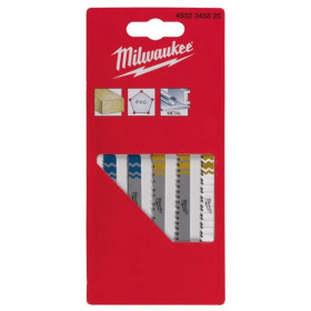 Kit 5 lames scie sauteuse Milwaukee | Bois, métal et PVC pour aménagement van et fourgon