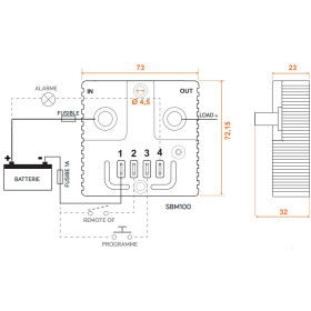 SBM100 Energie Mobile | Sauvegarde batterie 12V 100A pour bateau, camping-car, van et véhicule pro