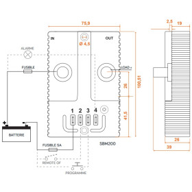 SBM200 Energie Mobile | Dispositif de sauvegarde batterie 12V 200A pour installations puissantes