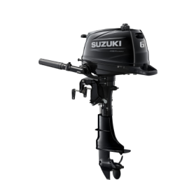 Moteur Hors-Bord 6 CV SUZUKI DF6A avec arbre court ou long | Moteur thermique | Noir vue de côté