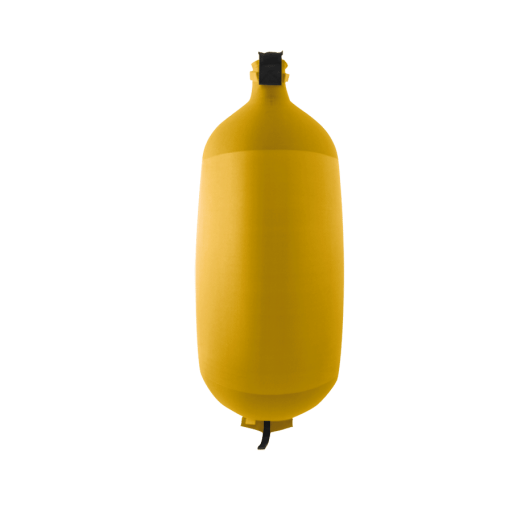 Pare-battage cylindrique Fendertex jaune | Défense textile pour protection coque bateau