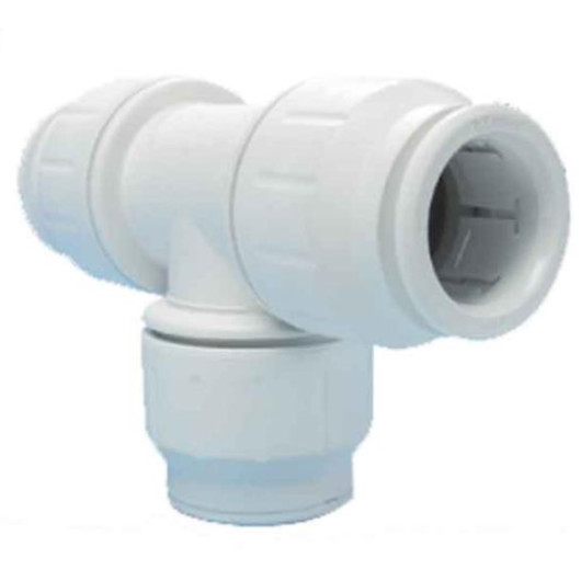 Raccord en T PER ø15 mm John Guest Speedfit pour eau en van, bateau, caravane | blanc