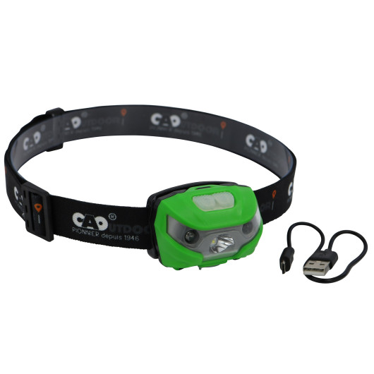 Lampe frontale rechargeable étanche Éclair CAO | adaptée à la randonnée ou usage en activité nautique