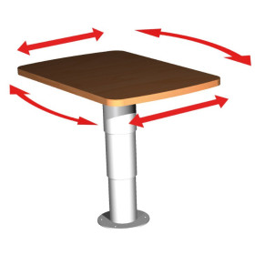 Tables complètes camping‑car & fourgon | Plateau + pied + fixations – H2R Équipements