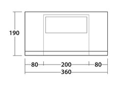 Sideroads Awning rooms auvent pour fourgon Ducato, sprinter, Crafter | schéma dimension paroi frontale