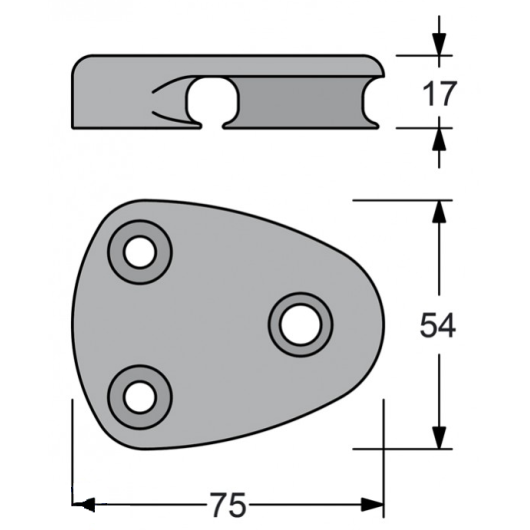 Déviateur pour plan de pont & accastillage de bateau Antal | Boite à réas, poulie plat-pont & renvoi