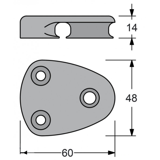 Déviateur pour plan de pont & accastillage de bateau Antal | Boite à réas, poulie plat-pont & renvoi