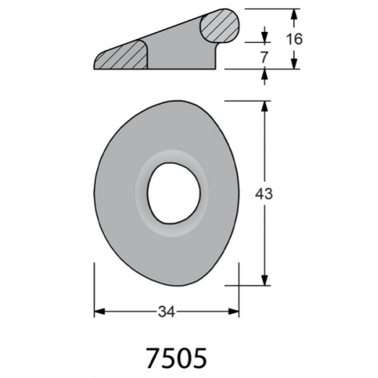Pad-Eye pour Dyneema Antal | Cadène & pontet |accastillage cadène bateau à voile | 7505