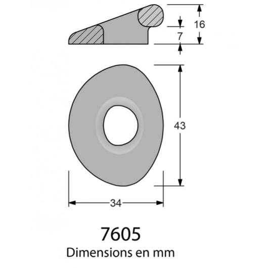 Pad-Eye pour Dyneema Antal | Cadène & pontet |accastillage cadène bateau à voile | 7605