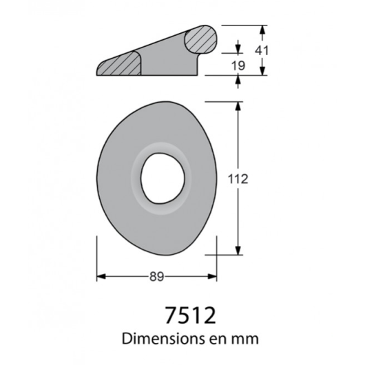 Pad-Eye pour Dyneema Antal | Cadène & pontet |accastillage cadène bateau à voile | 7512