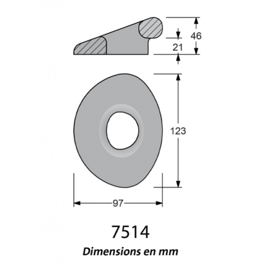 Pad-Eye pour Dyneema Antal | Cadène & pontet |accastillage cadène bateau à voile | 7514