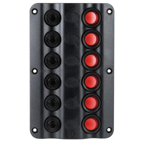Tableau électrique Wave Osculati 6 interrupteurs | pour système 12V DC en van, fourgon et bateau | IP54