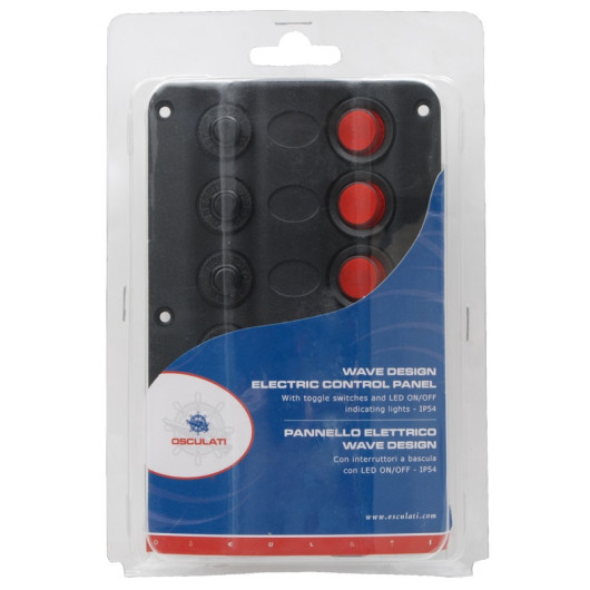 Osculati Wave | Tableau 5 circuits 12V avec prise allume-cigare pour van, bateau et fourgon | emballage