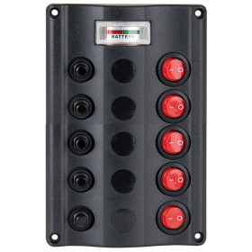 Osculati Wave | Tableau 5 circuits 12V avec contrôleur de charge pour fourgon, van et bateau