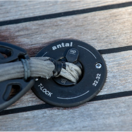 T-Lock 2200 Kg Antal | Cadène & pontet | accastillage de pont amovible avec dyneema de voilier régate