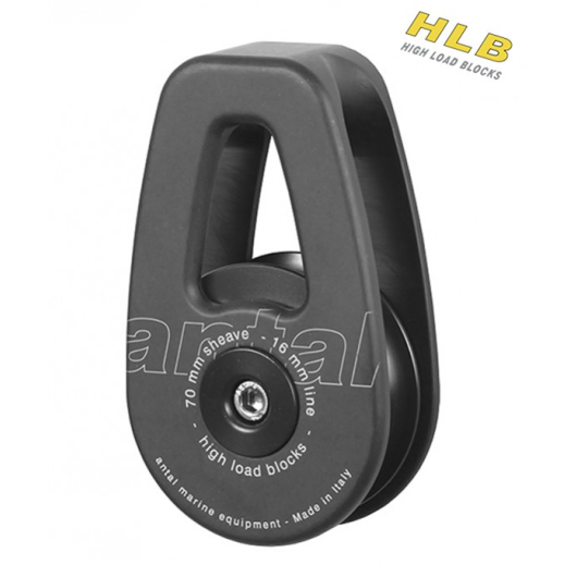 Poulie forte charge Antal pour palans accastillage qualité bateau | Poulie à billes | 70 mm