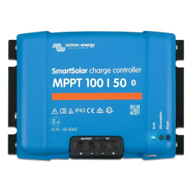Régulateur solaire VICTRON Smartsolar 100/50 | chargeur pour camping-car, van et bateau | façade, marquage R10