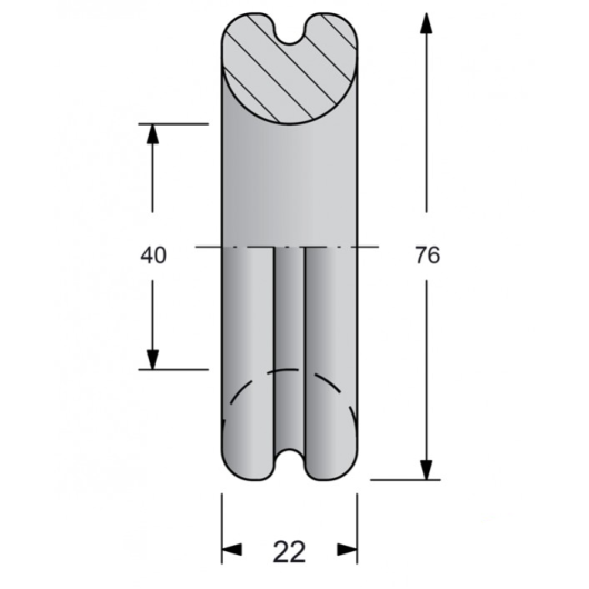 Anneau plein faible friction Antal | Anneau faible friction | Accastillage forte charge voilier dimensions