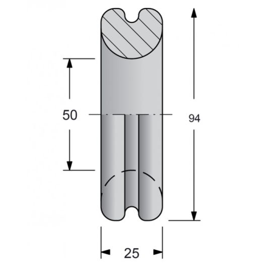 Anneau plein faible friction Antal | Anneau faible friction | Accastillage forte charge voilier dimensions
