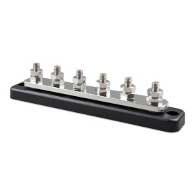 VICTRON Busbar 250A - 6 emplacements + couvercle Busbar 250A - 6 connexions M8 inox Victron Energy | pour systèmes 12/24V en van, bateau ou camping-car