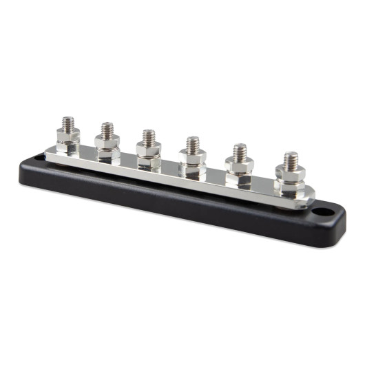 Busbar 250A - 6 connexions M8 inox Victron Energy | pour systèmes 12/24V en van, bateau ou camping-car