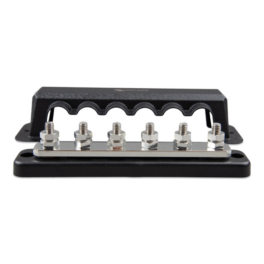 Busbar 250A - 6 connexions M8 inox Victron Energy | 12/24V en van, bateau ou camping-car | avec couvercle
