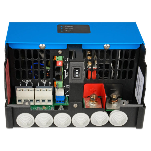 MultiPlus 12/2000/80 Victron | Convertisseur-chargeur de batterie 12V pour camping-car, van et bateau | vue des connexions