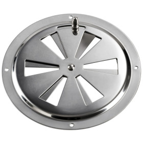 Grille circulaire en inox Osculati avec fermeture rotative sans moustiquaire Ø 102 ou 127 mm