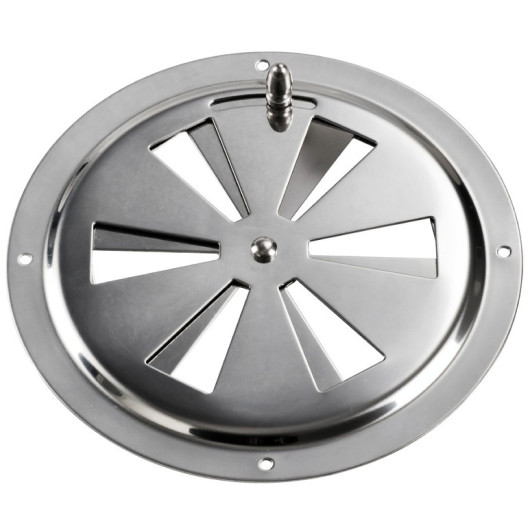 Grille circulaire en inox Osculati avec fermeture rotative sans moustiquaire Ø 102 ou 127 mm