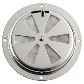 Grille circulaire en inox Osculati avec fermeture rotative sans moustiquaire Ø 102 ou 127 mm