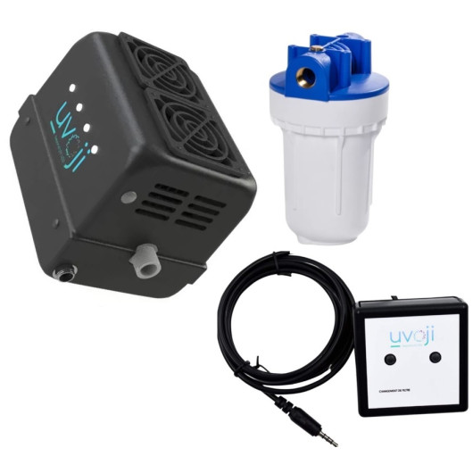 Kit Oji Camp 8 L/min Uvoji | pack purificateur d’eau UV-C12V avec filtre pour fourgon et camping-car