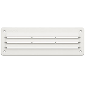 TREM Grille d'aération 35 cm² | 230 x 80 mm Grille de ventilation rectangulaire 35 cm² pour VASP, finition blanche vue de côté