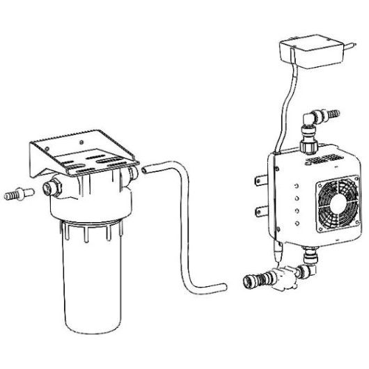 Pack Oji Camp 16 L/min Uvoji | Purificateur d’eau UV-C haut débit pour camping-cars et fourgons | schéma installation