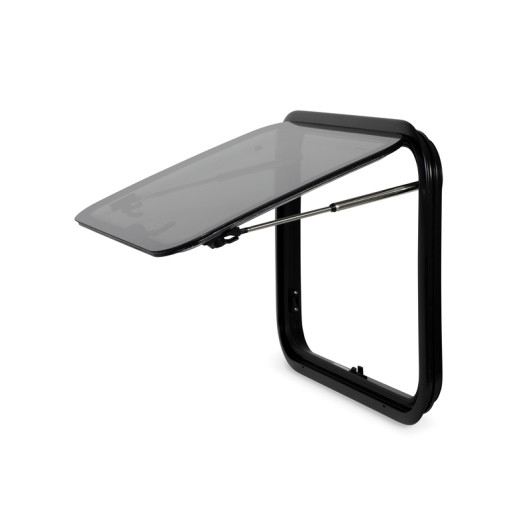 Fenêtre de van aménagé RW Fusion Curved Carbest | baie vitre pour fourgon galbée | vue de côté