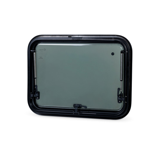 Fenêtre de van aménagé RW Fusion Curved Carbest | baie vitre pour fourgon galbée | position fermée