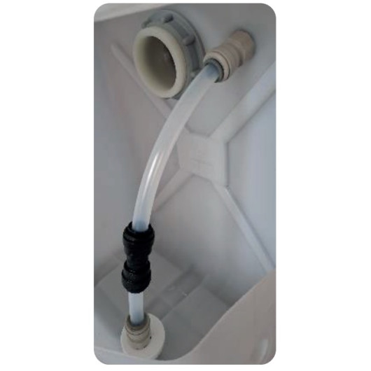 Tube flexible Ø 12 mm Tank‑O3 | Tuyau pour purificateur d'eau en van, bateau ou camping-car | installé dans le jerrican
