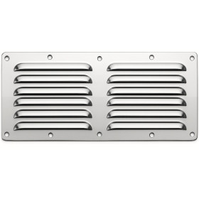 Grille d'aération inox 115 x 230 mm Osculati | ventilation passage libre 32 cm² pour van aménagé ou bateau