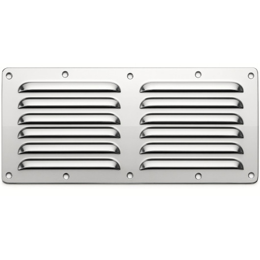 Grille d'aération inox 115 x 230 mm Osculati | ventilation passage libre 32 cm² pour van aménagé ou bateau