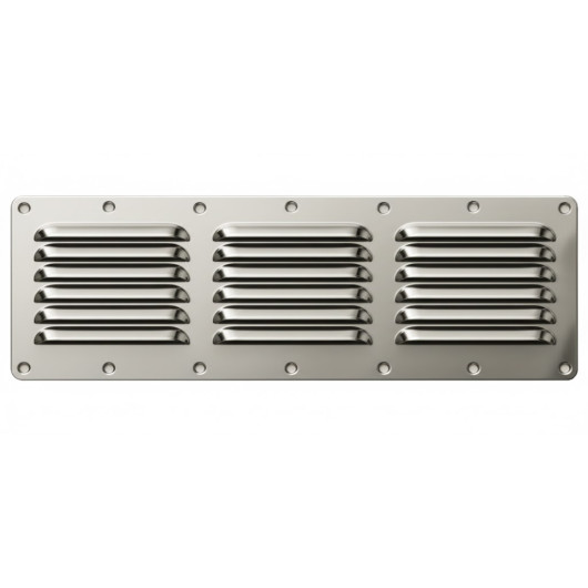 OSCULATI Grille inox passage d'air 45 ou 30 cm² | dimensions 340 x 116 mm avec ou sans moustiquaire pour van VASP et bateau