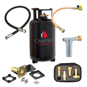 Bouteille de gaz rechargeable GPL de camping-car & fourgon, van aménagé - H2R Equipements
