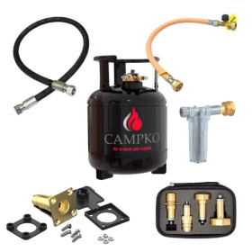 Kit complet réservoir GPL 15 L Campko | Spécial van aménagé | Norme ECE R67‑01 pour VASP
