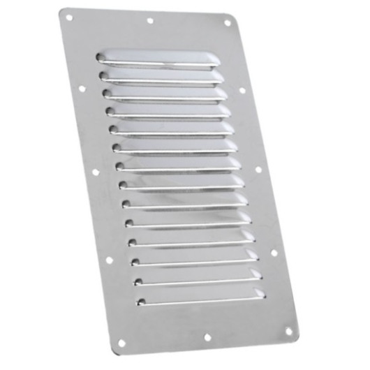 Grille aération et prise d'aire 35/25 cm² conforme VASP pour van et bateau 127 x 228 mm vu de côté
