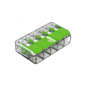 WAGO 221 Green 5 entrées | pack de 10 WAGO 221 5 entrées | pack de 10