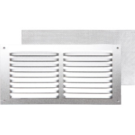 Grille d’aération aluminium brut 200 x 100 mm Autogyre | 42 cm² | Ventilation VASP van et fourgon
