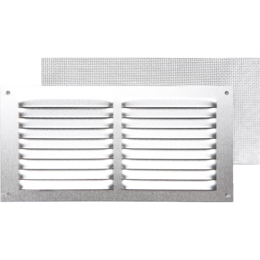 Grille d’aération aluminium brut 200 x 100 mm Autogyre | 42 cm² | Ventilation VASP van et fourgon