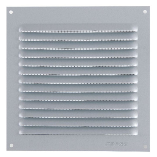 Grille d’aération aluminium 100×100 mm Fepre 21 cm² | Avec moustiquaire pour van VASP et camping-car