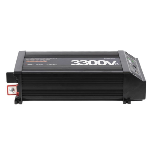 Convertisseur sinusoïdal DC/AC PS-RT 3300 VA Energie Mobile | 12-230V avec relais transfert 30 A | vue de profil