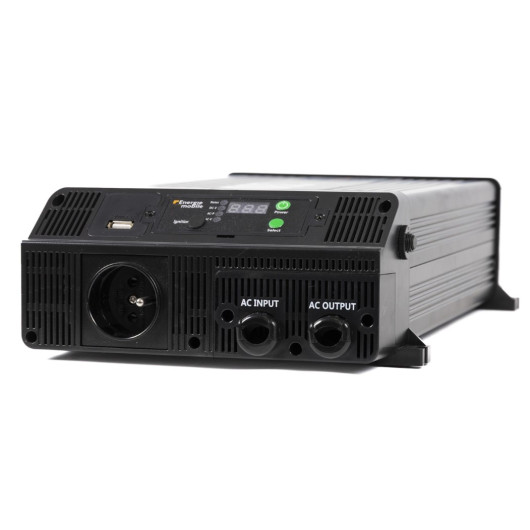 Convertisseur sinusoïdal DC/AC PS-RT 3300 VA Energie Mobile | 12-230V avec relais transfert 30 A | vue de droite