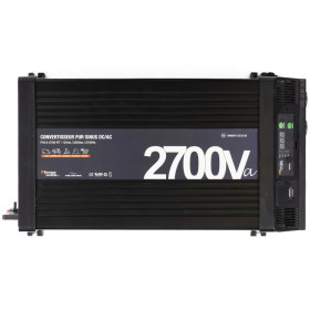 Convertisseur sinusoïdal DC-AC PS-RT 2700 VA | 12-230V avec relais transfert 30 A et écran déportable